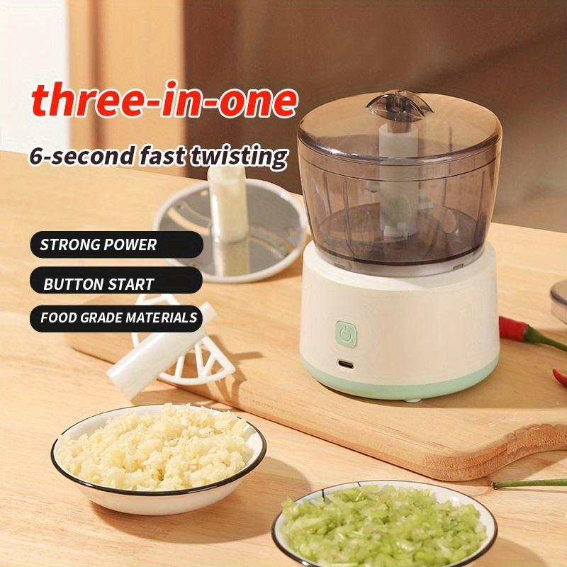 Electric Garlic Masher Crusher 350ml Mini Kitchen Food Chopper USB Charging Cooking Machine Detachable Automatic Kitchen Gadgets