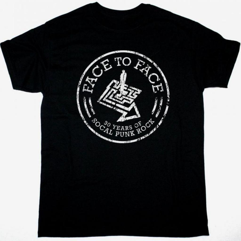 New FACE TO FACE 30 YEAR ANNIVERSARY Cotton Black All Size T Shirt Unisex T-Shirt