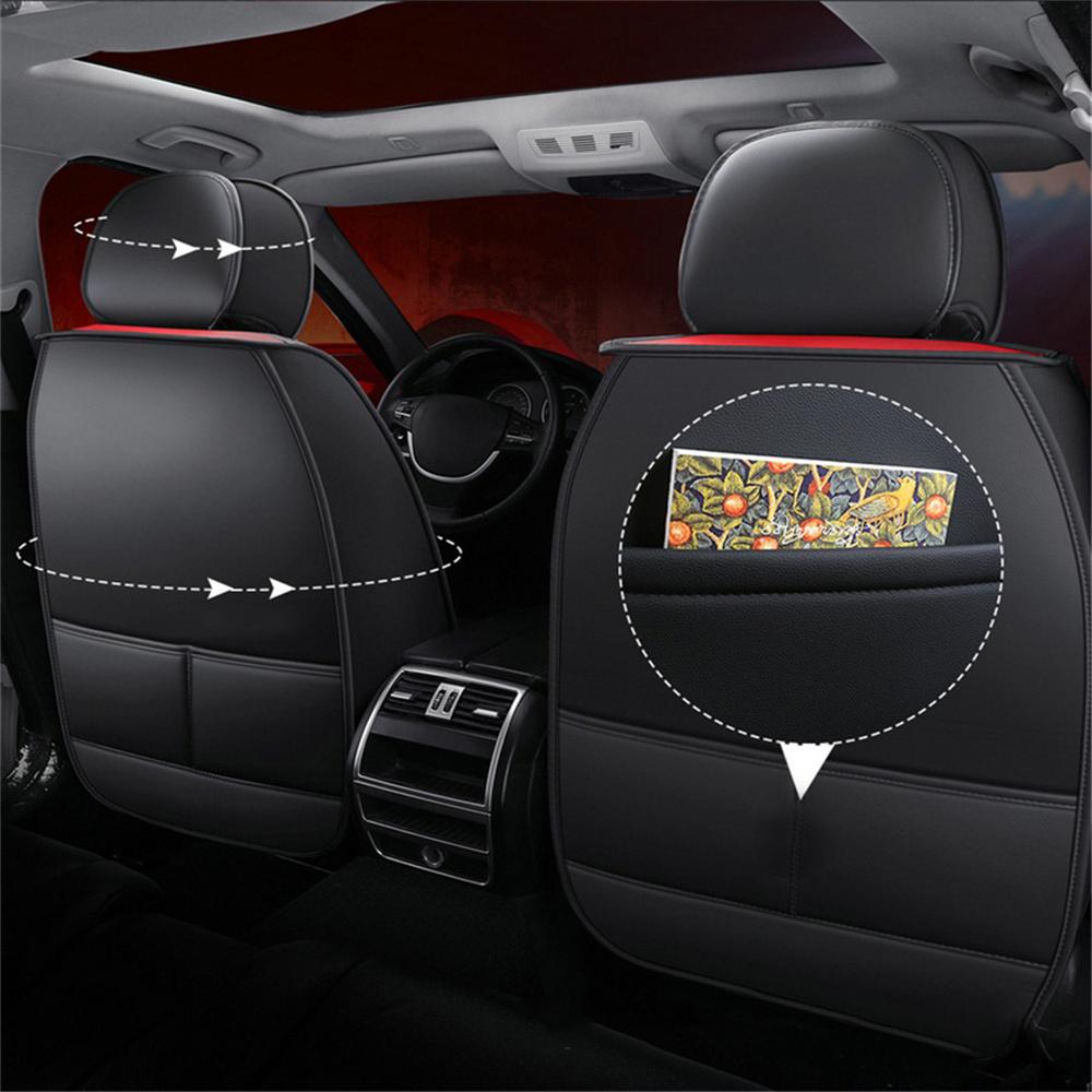 5-Sitzer Luxus Abriebfeste Leder Sitzbezug Auto SUV Voll Vorne+Hinten Universelles Sitzkissen
