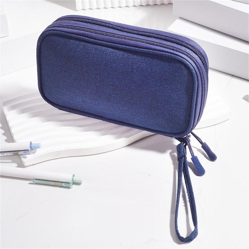 Pencil Bag Big Capacity Pen Case Handheld Pen Bag Pouches Pencil Holder Aesthetic Stationery Bag School Office Supplies