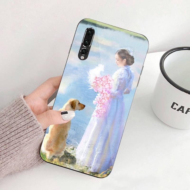 Ilustracja Malarstwo Olejne Artystyczne Etui na Telefon Dla Huawei P50 P40 P30 P20 Pro Mate 40 30 20 Pro Nova 9 8 7 PC Szkło Pokrowiec na Telefon