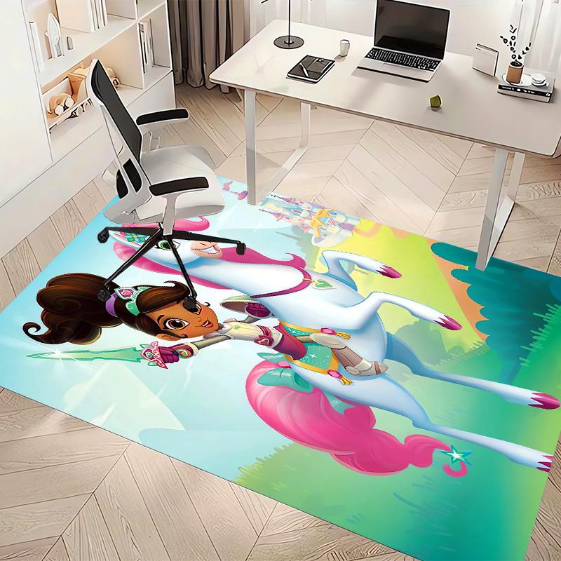 Nella the Princess Knight Printed Absorbent Washable Carpet, Non-Slip Bathroom Mats, Kitchen Rugs, Yoga Mat,Living Room Entrance, Camping Picnic Rugs