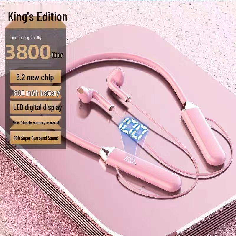 Wireless Sports Neckband Bluetooth Headphones with Long Battery Life, Universal Fit, Non-Slip Design