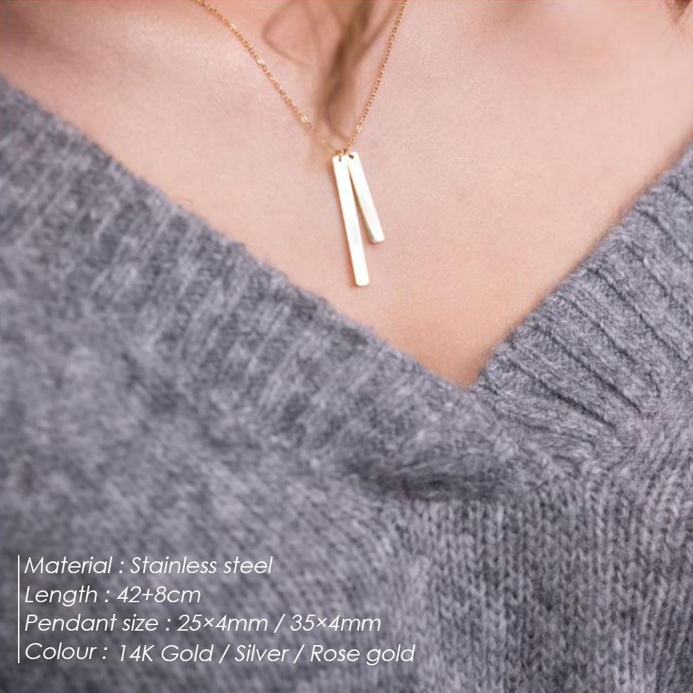 EMANCO Stainless Steel Gold Plated New Fashion Necklace Pendants Short Long Women Colar Jewelry 48-Hour Shipping