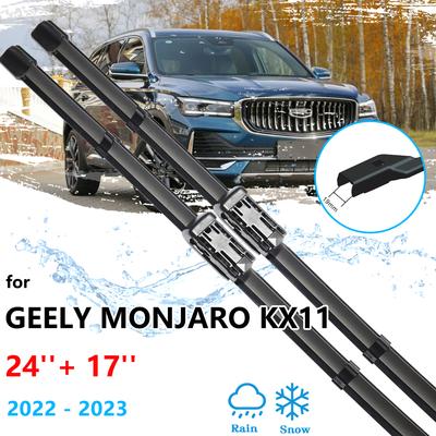 2x For Geely Monjaro KX11 2022 2023 Car Front Wiper Blades Brushes Windscreen Windshield Window Cutter Cleaning Auto