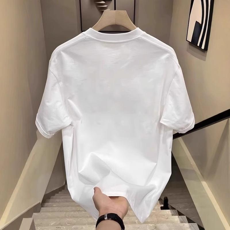 Trendy Brand Short-Sleeved Pure Cotton Men'S Printed T-Shirt Trendy Men'S And Women'S Versatile Round Neck T-Shirt Men'S