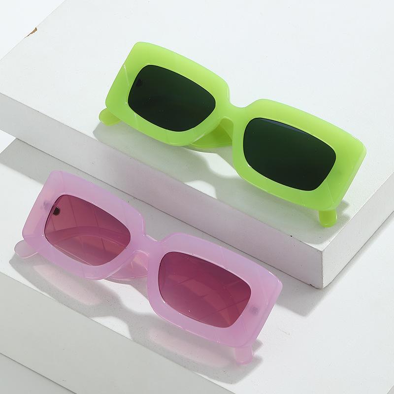 Square Sunglasses, Versatile And Colorful Square Glasses, Retro Literary And Large-Frame Sunglasses.
