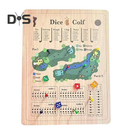 1 sada dřevěných golfových kostek, deskových her, přenosných cestovních golfových skóre, hraček pro děti a dospělé, interaktivních golfových stolních hraček, pro děti, rodinné večery, párty, základní hry