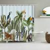 Chinese Style Flower And Birds Tree Shower Curtains Bath Curtain Waterproof Bathroom Decor With Hooks 3D Printing Bath Curtain
