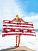 Quick Dry Microfiber Beach Towel Sand Free, Watermelon Print Large Bath Towels, Lightweight Absorbent Pool Swim Yoga Gym Mat