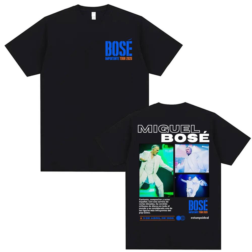 Miguel Bose Importante Tour Graphic Tshirt Unisex Women Harajuku Hip Hop Punk Style T Shirts Casual Cotton Oversized YK Top