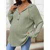 Pregnant Women Knit Hooded Long Sleeve Loose Fit Maternity Top