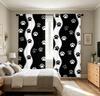 2PCS Digital Printed Curtains with Wave Paw Prints Design, Stylish Window Drapes for Living Room Bedroom Home Decoration