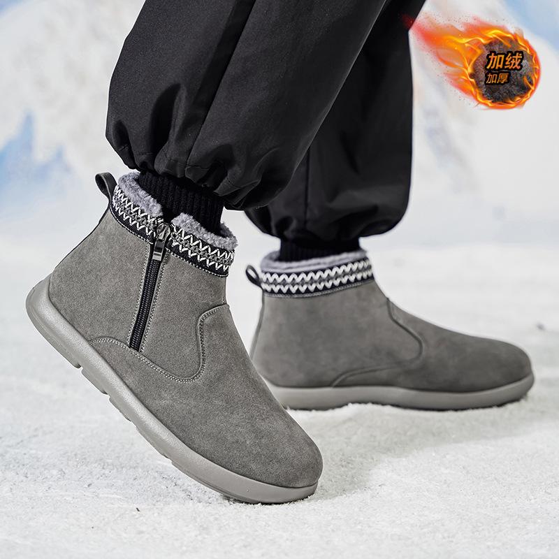 Snow boots new winter velvet thickened warm cotton shoes integrated fur sub-zero cold-proof cotton boots