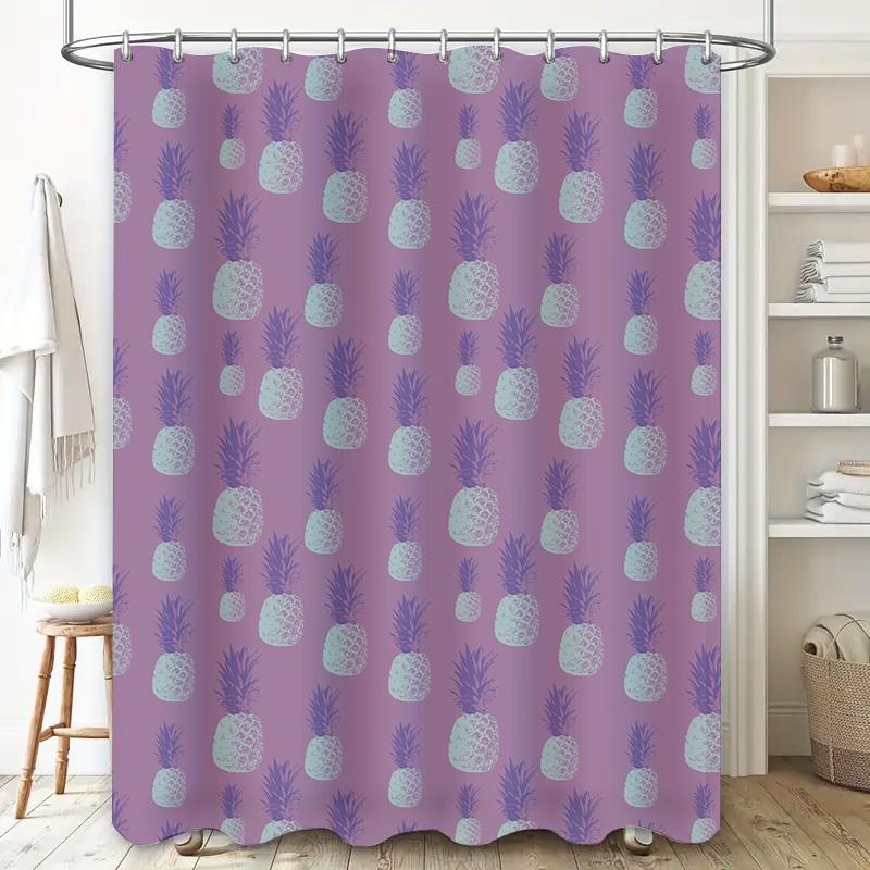 Geometric Shower Curtain Gold White Chevron Pattern Waterproof Fabric for Bathrooms Decoration