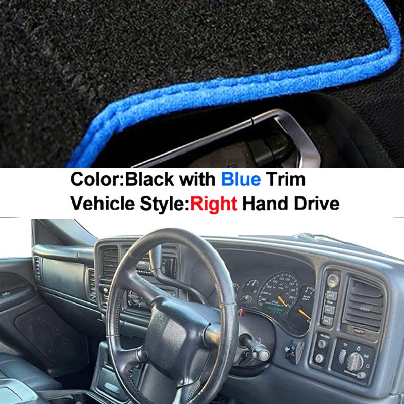 For Chevrolet Silverado (GMT800) 1500 2500 3500 1998-2007 Car Inner Dashboard Cover DashMat Carpet Rug Anti-UV Sun-Shade