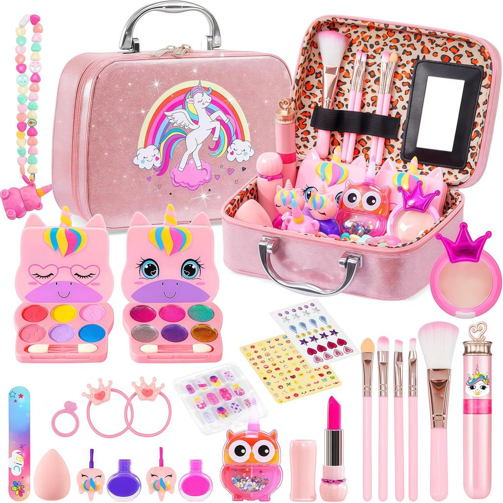 VCYCTO Makeup Set for Toy Kids Cosmetics Cosmetic Kids Makeup Makeup Elementary School Princess Makeup Ages and Present for New School Entrance