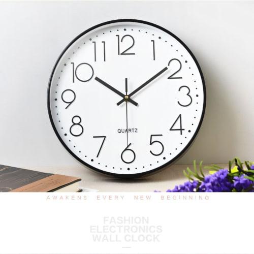 Oblivi Non-Radio Controlled Wall Clock, Stylish, Nordic Design, Continuous Second Hand, Quiet, Wall Clock, Wall Clock for Home, Bedroom, Room Decorati