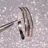 Hot-selling index finger ring in Europe and America, double-layer dislocation design micro-inlaid simulation ring, layered female ring