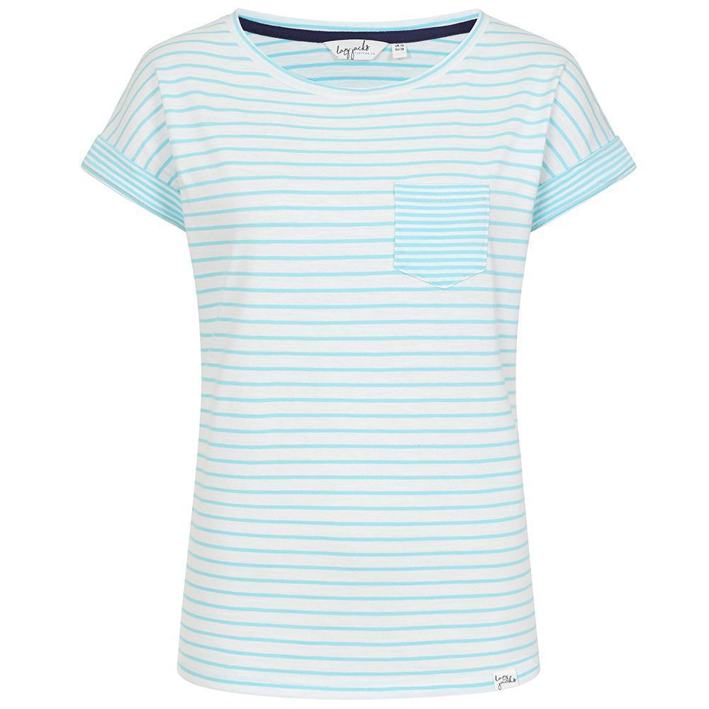 Lazy Jacks Womens/Ladies Striped Roll Sleeve T-Shirt