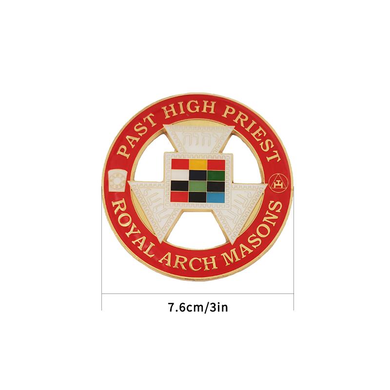 Masonic Car Emblem Badge ROYAL ARCH MASONS PAST HIGH PRESIDENT Freemason Car Styling Body Side Sticker Symbol Gift Accessories One Size