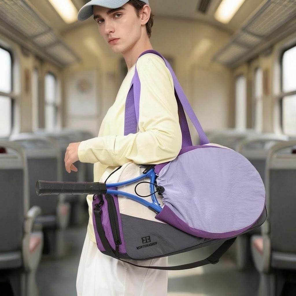 Cylindrical Duffel Bag with Wet Dry Separation Long-Lasting for Fitness, Gym