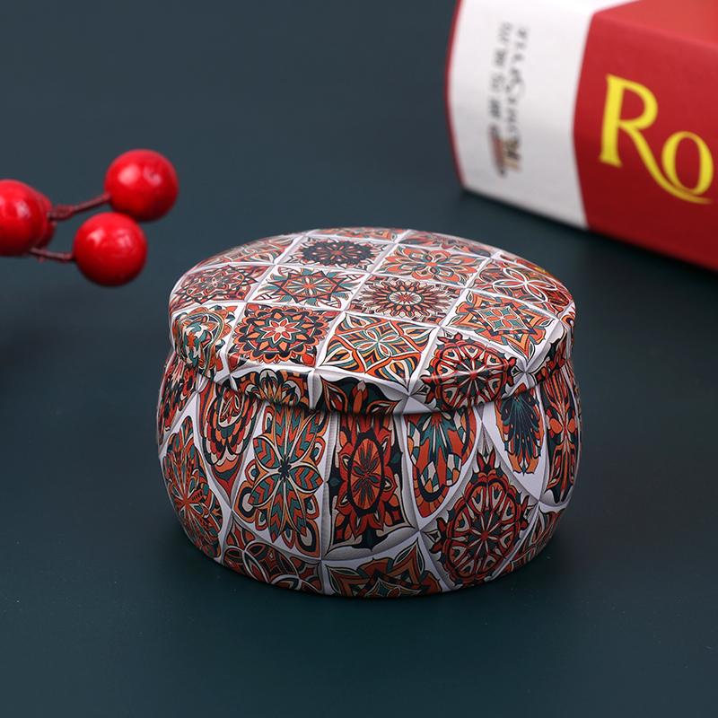 Vintage Mum Konserve Kutusu Şeker Kurabiye Saklama Kutusu Kuru Baharat Saklama Kavanozu Uygun DIY Mum Kozmetik Merhem Yapımı Noel