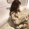 Faux Plush Fur Coat Women's Plush Top