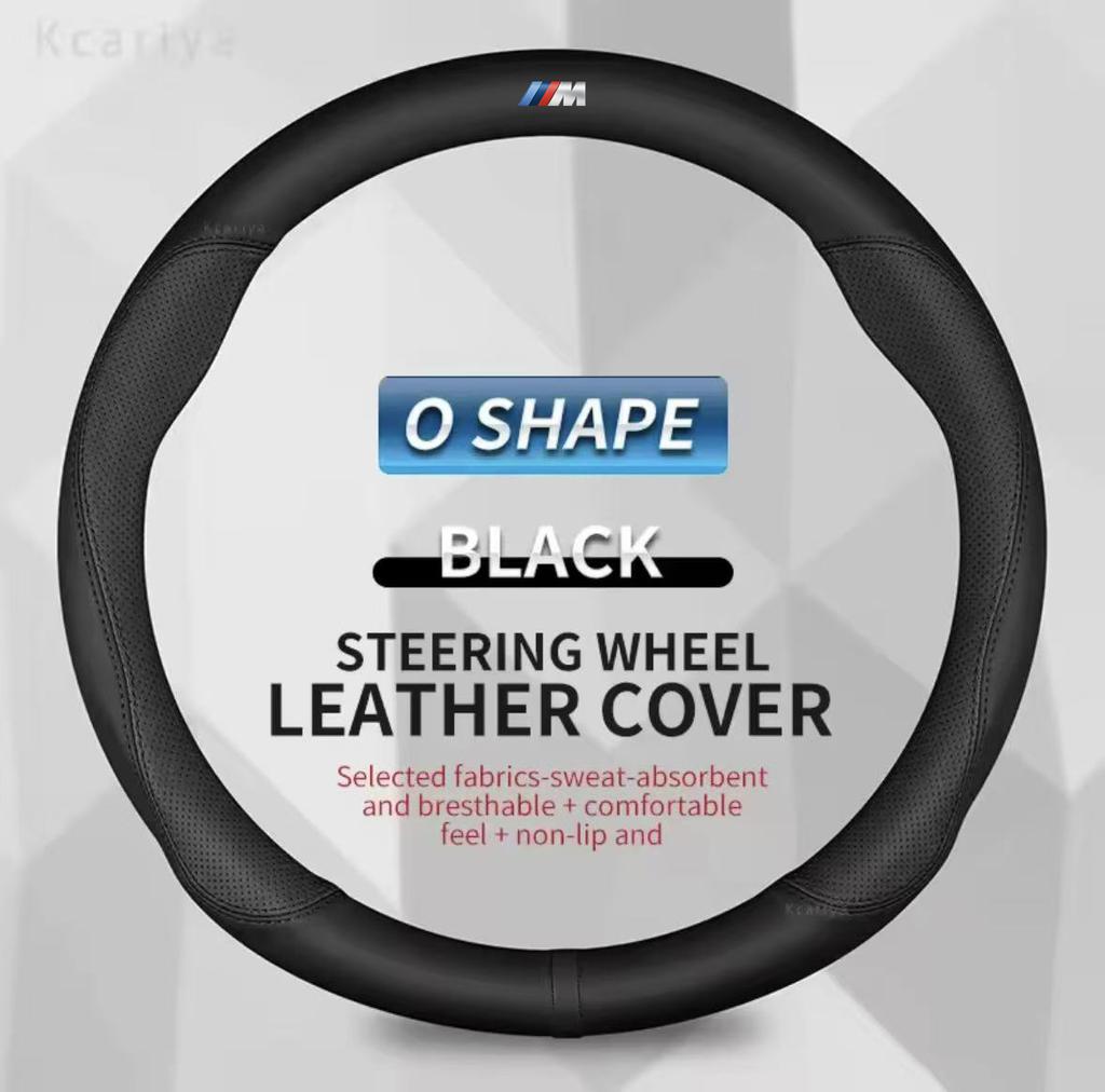 RTJF7 BMW M M2 M3 X1 X3 X4 X5 X7 E39 E46 E60 E70 E87 E90 F10 F15 F20 F25 F30 G05 G20 G30 Car Carbon Fiber Leather Steering Wheel Cover