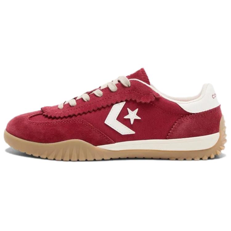 Converse Run Star Trainer Comfortable and Fashionable Shock-absorbing Slip-resistant Low-top Casual Shoes Unisex Red and White