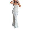 2025 Spring/Summer Women's Floral Square Neck Spaghetti Strap Slimming Long Dress