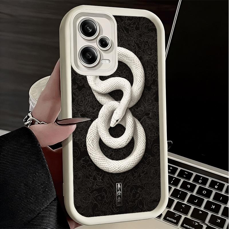 Phone Case for Xiaomi Redmi Note 15 14 13 Pro Plus Black Snake Doodle Shell 12S 11 11S 11T 5G 14S Soft Silicone Funda