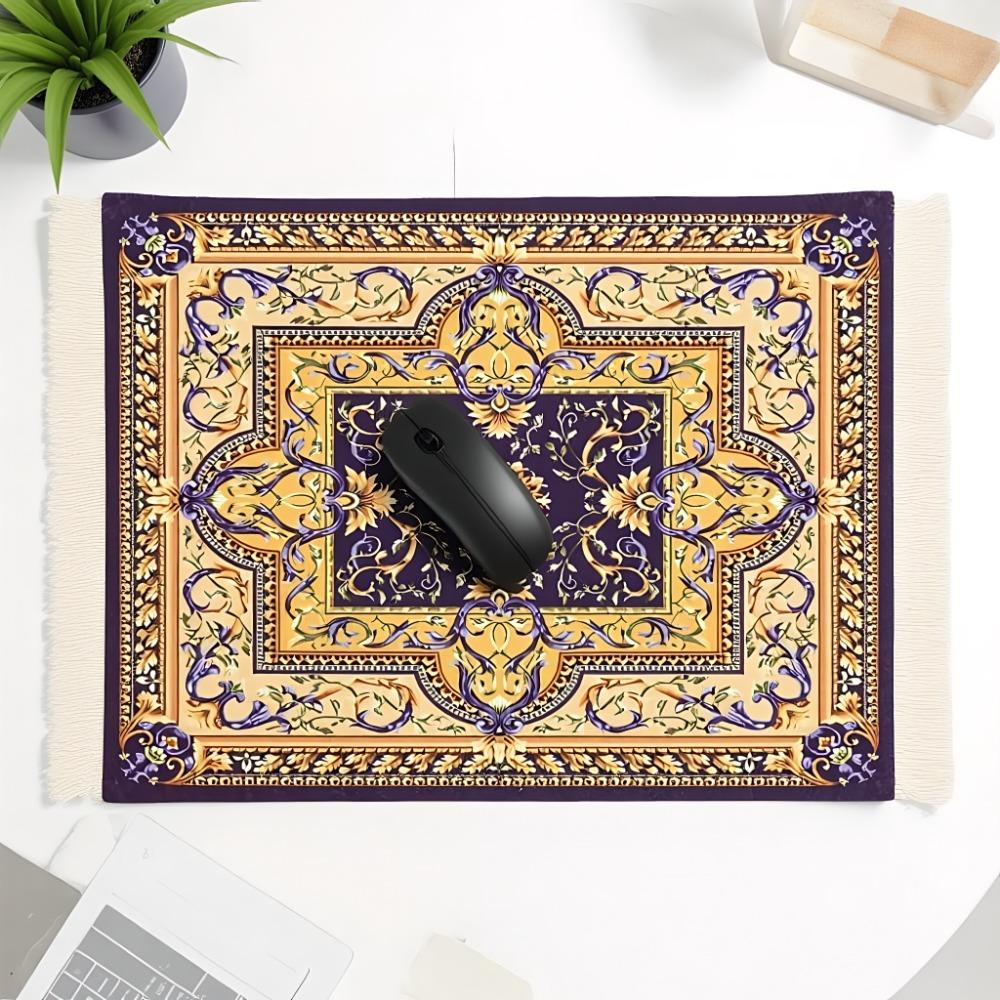 

180*230*3mm Persian Carpet Style Mouse Pad Bohemian Style Rug Mouse Pad Computer Mousepad Office Purple