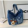 Denim Crossbody Bag for Women Vintage Retro Shoulder Bags Multi-Pocket Leisure Tote Handbag Luxury Designer Female Shopping Bags