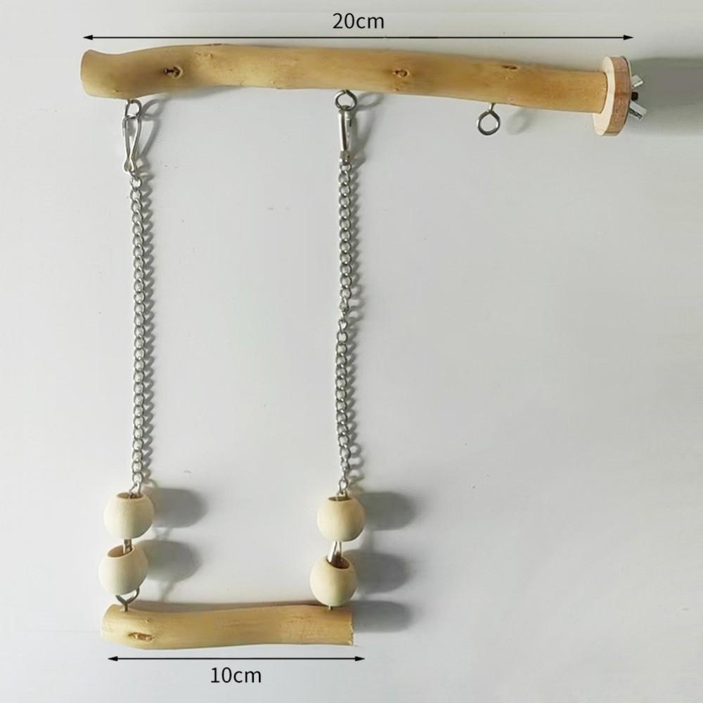 Double Layered Swing Bridge Toy Chewable Parrot Cage Swing Pet Bird Training Toy  Cage Accessories