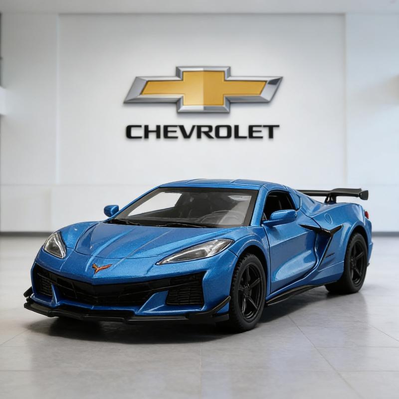 1/32 Chevrolet Corvette Z06 Supercar Alloy Model Car Toy Diecasts Casting Sound and Light Car Toys for Children Vehicle