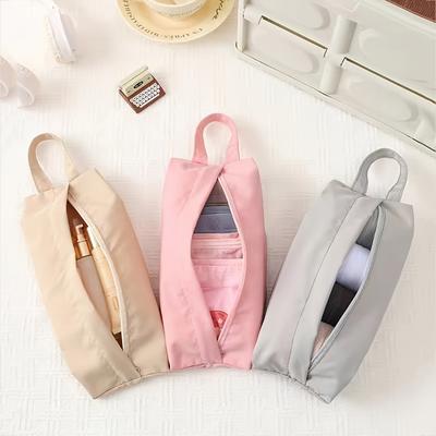 1pc Travel Multifunctional Storage Bag Foldable Portable Organizer for Underwear, Socks, Clothes - Durable Polyester for Travel, Zipper Closure Purse