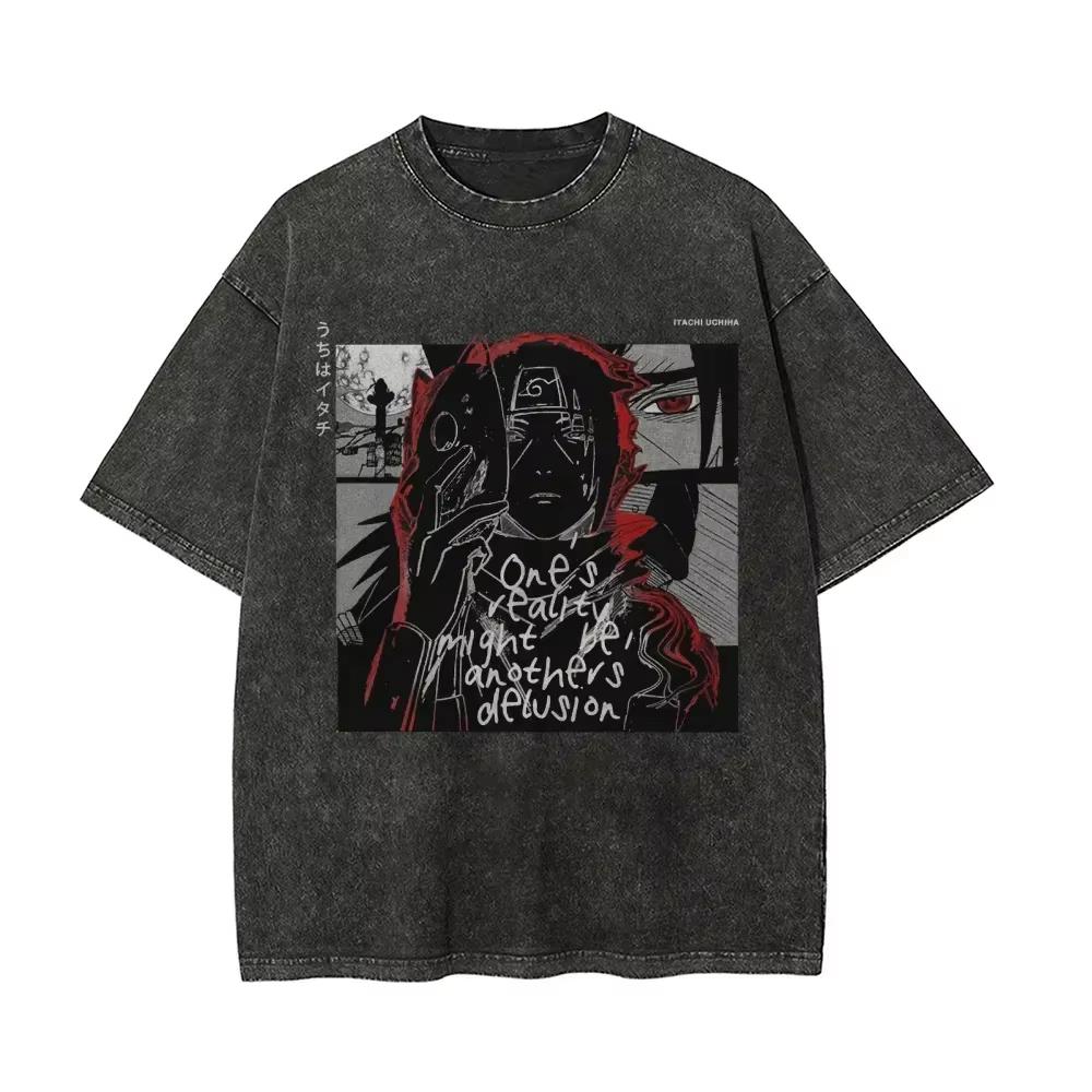 

Gaara Sand Tshirt Naruto Shippuden Tee Vintage Washed cotton Retro Anime Harajuku Streetwear Manga Mens Graphic Tshirts M