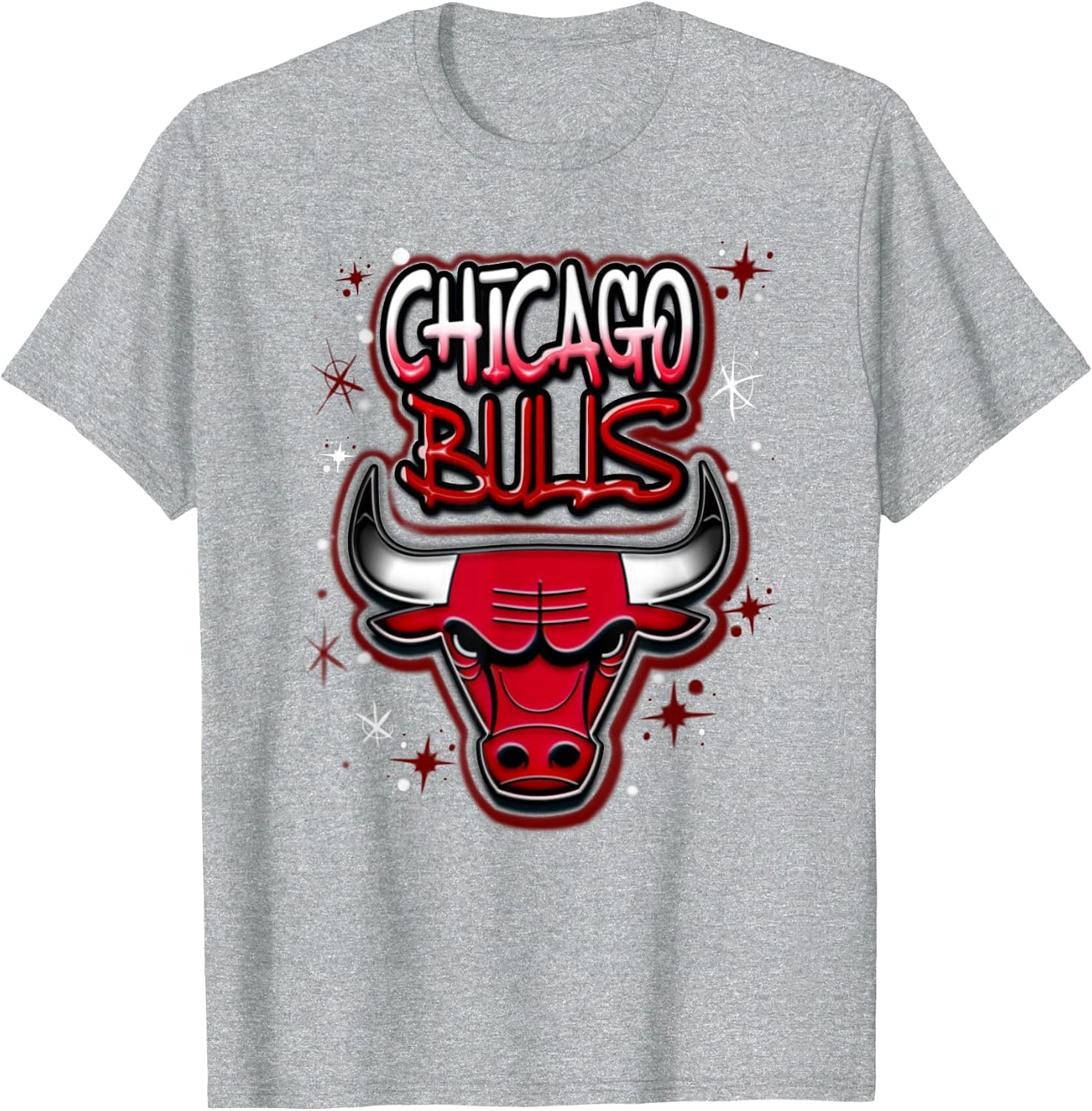 Футболка с аэрографическим логотипом Chicago Bulls S