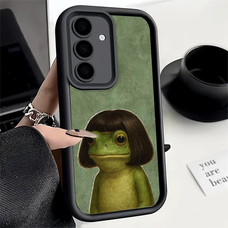 Phone Case for Samsung Galaxy A17 A16 A15 A14 A13 Cute Cartoon Frog A56 A36 A26 A55 A35 A25 A54 A34 A24 A53 A33 A23 A07 A06