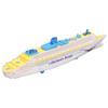 Kids Cruise Ship Model Sound Effects LED Light Universal Rotation Ocean Liner Boat Toy for Boys