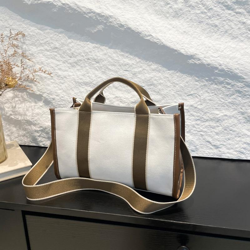 Striped Contrast Color Women's Shoulder Bags Travel Large Capacity Ladies Crossbody Bag Outdoor Portable Female Handbags Tote