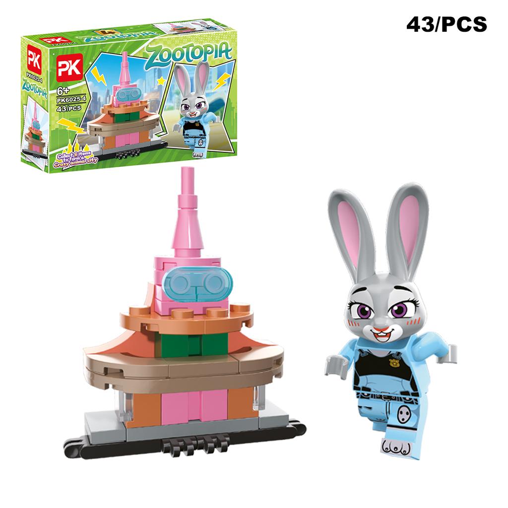 non-toxic Zootopia 2 Building Blocks Anime Figures Judy Nick Chief Bogo Cartoon Figrues Bricks Children's Assembly Toys Model