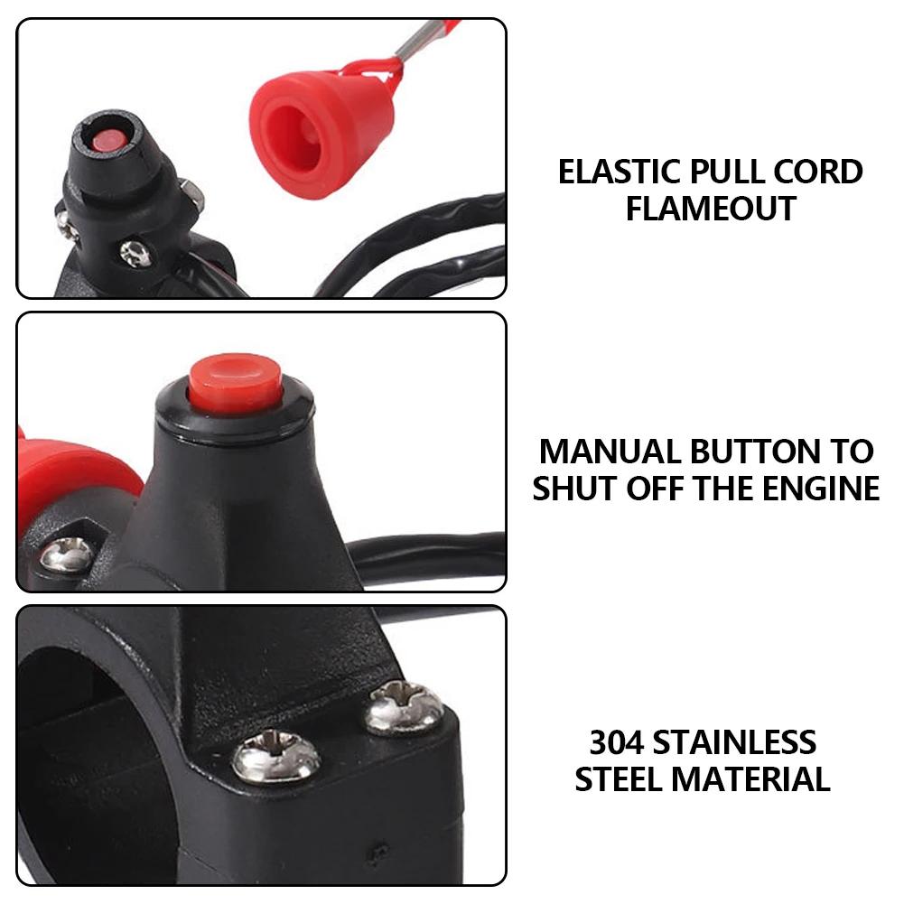 1 Stück 12V ATV Motorrad Boot 7/8" 22mm Außenbordmotor Moto Not-Aus Schalter Druckknopf Motorrad Zubehör