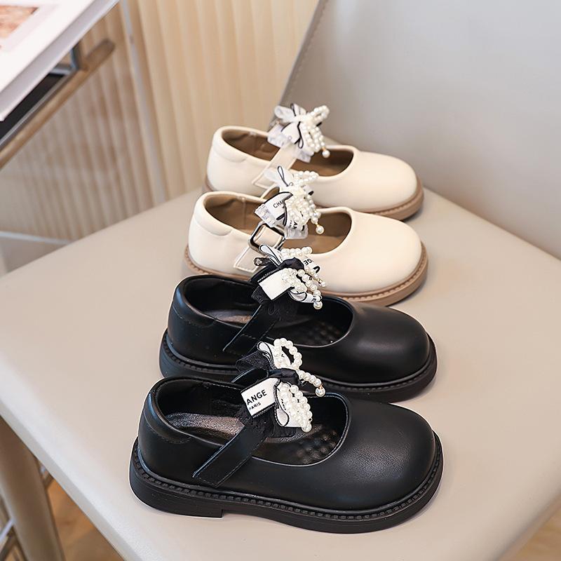 Girls princess shoes children's leather shoes 2025 new spring and summer soft-soled Mary Jane shoes little girl performance shoes