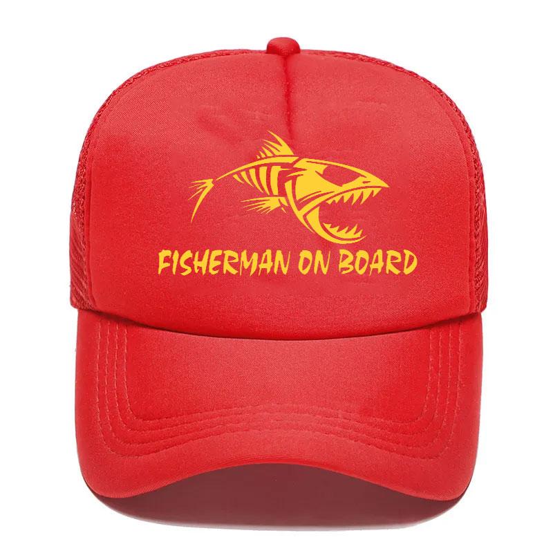 

Summer Fish Bone Unisex Baseball Cap outdoors fishing Luya hat Summer Hunting and fishing Trucker hats visor Breathable caps Adult Size
