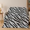 Schwarz Weiß Zebra Streifen Flanell Decke Weiche Warme Decke Überwurfdecke für Schlafzimmer Wohnzimmer Bett Reise Camping Picknick Geschenk