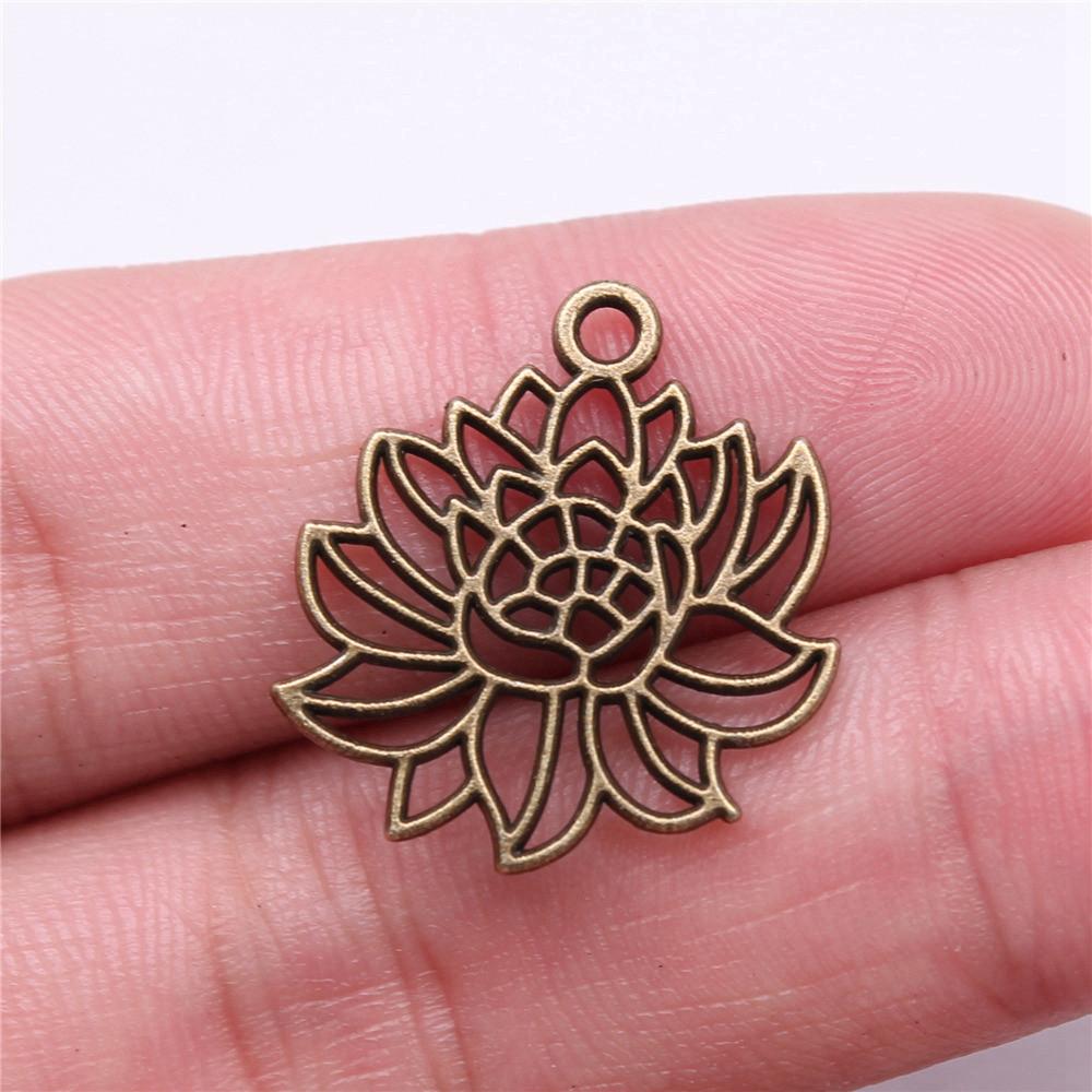 Rose Lotus Charms Pendant Boys Jewellery Bulk Cool Things
