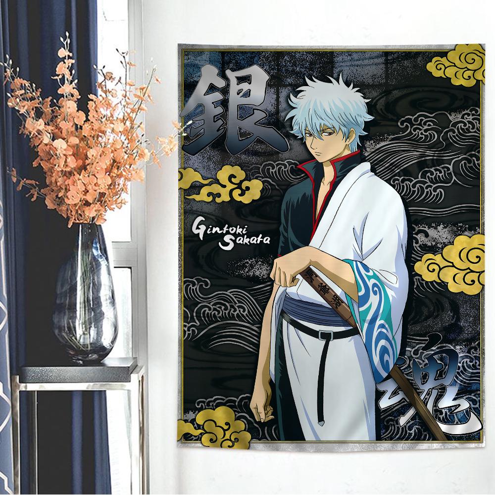 

GINTAMA Anime Hanging Bohemian Tapestry Blends Bohemian Style Ideal Wall Decor to Spruce Up Themed Rooms Living Spaces 74x94cm(29x37in)