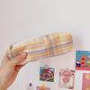 Large-capacity Plaid Pattern Pencil Case Kawaii Pencil Bag Funny Pencilcase Cartoon Students School Supplies Cosmetic Bag